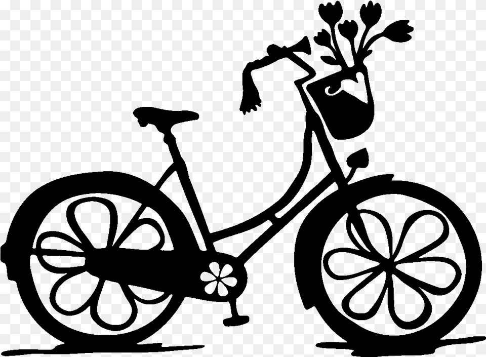 Wall Decal Floral Bike Kildemoes Hyper S1 Herre, Gray Free Png