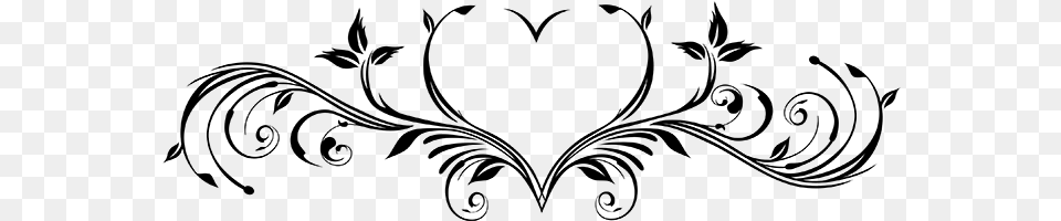 Wall Decal Ornament Bedroom Nursery Heart, Gray Png Image