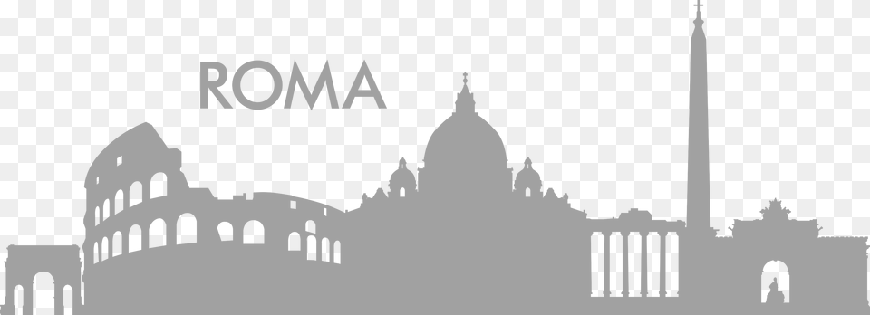 Wall Decal Rome Skyline Sticker Silhouette Saint Peter39s Square, Architecture, Building, Dome, Spire Png