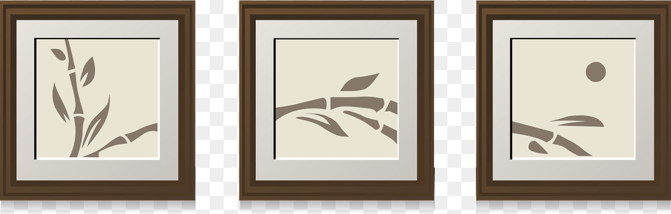 Wall Decor Three Bamboo Pictures Clipart, Door, Art Free Png Download