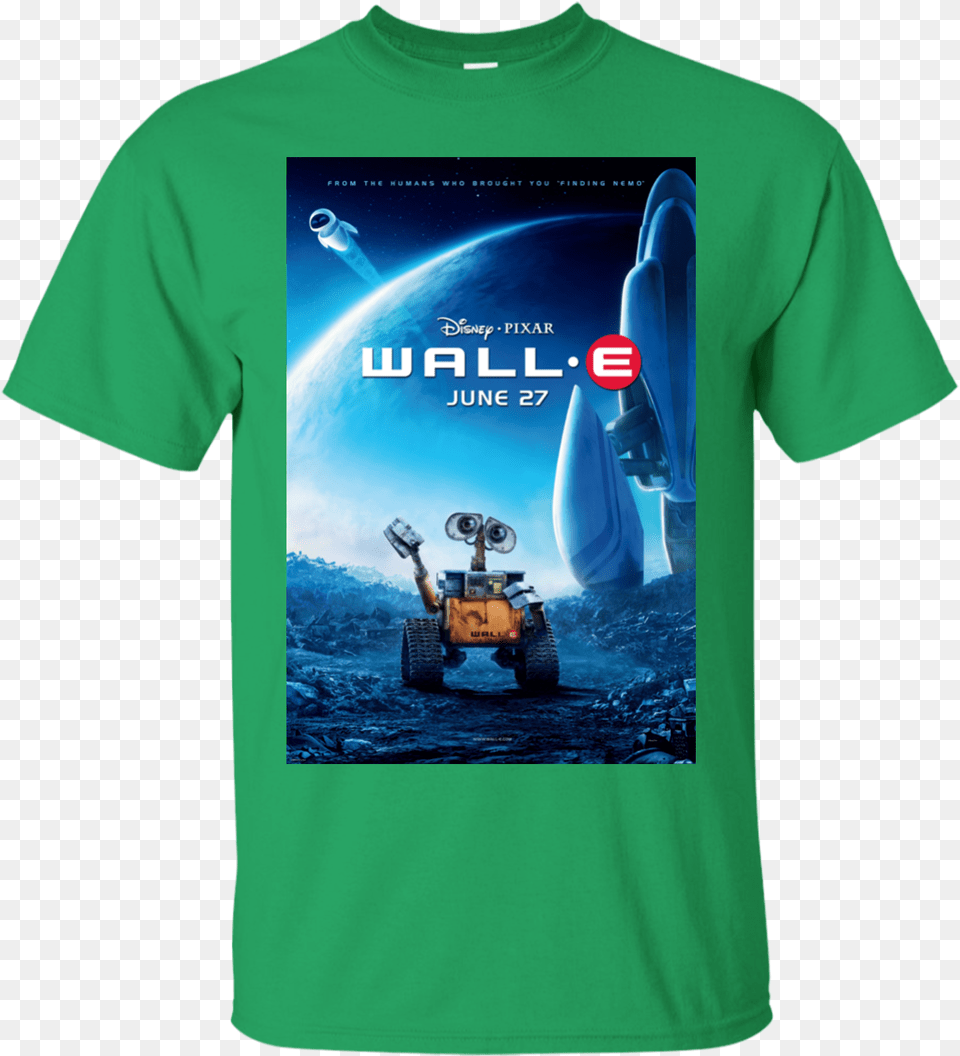 Wall E Movie Poster T Shirt, Clothing, T-shirt, Machine, Wheel Free Png Download