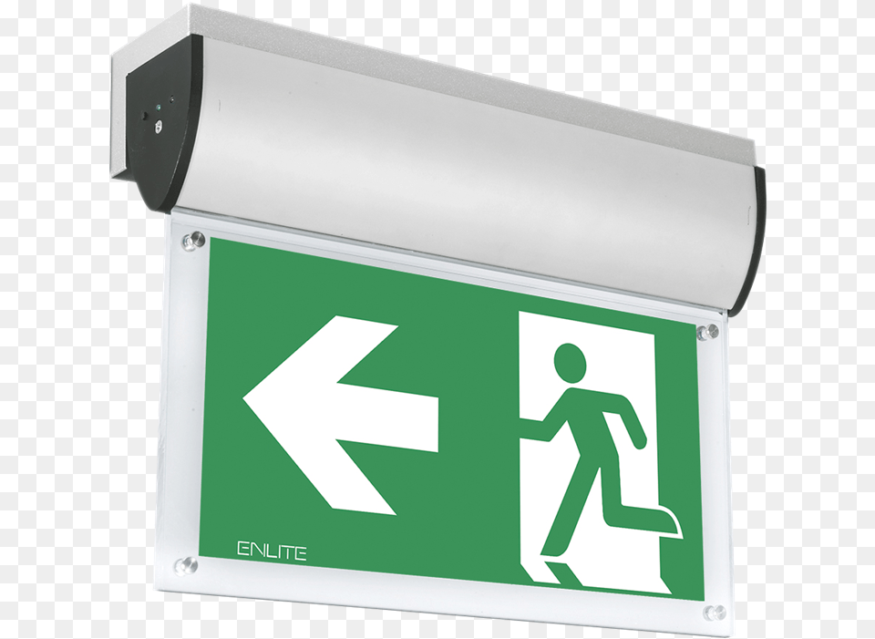 Wall Mounted Emergency Exit Sign Bardic Australia Exit Sign, Symbol, First Aid, Electronics, Screen Free Png