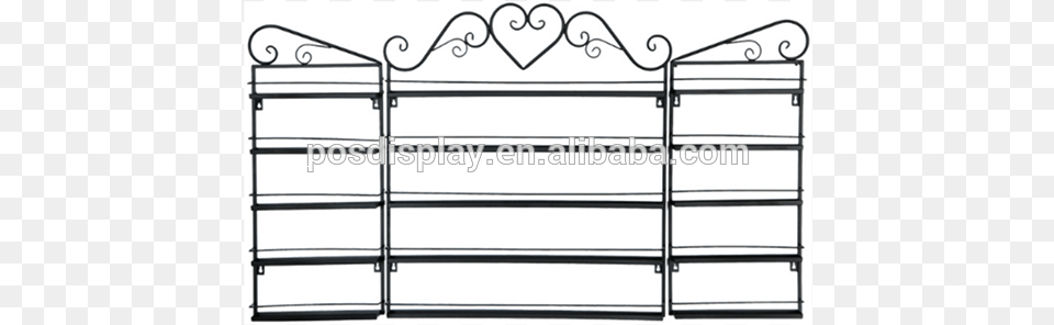 Wall Mounted Metal Display Nail Polish Rack Gate, Crib, Furniture, Infant Bed Png