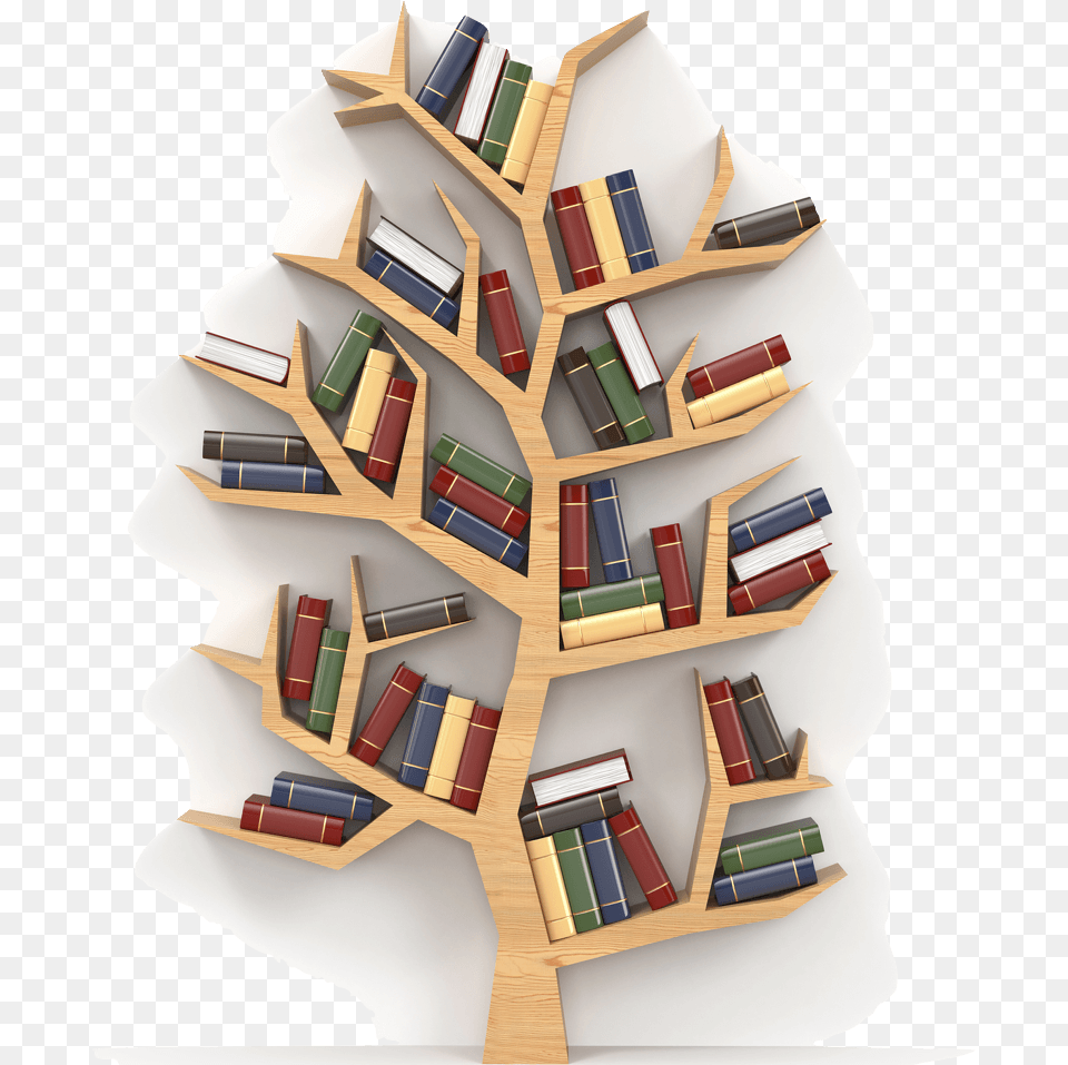 Wall Mural Tree Of Knowledge, Furniture, Bookcase, Book, Publication Free Png