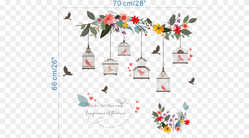Wall Painting Bird Cage, Art, Graphics Png Image