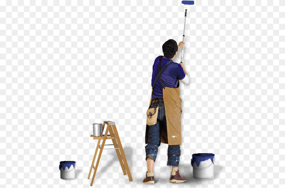 Wall Painting Transparent Wall Painter, Pants, Clothing, Cleaning, Person Png Image