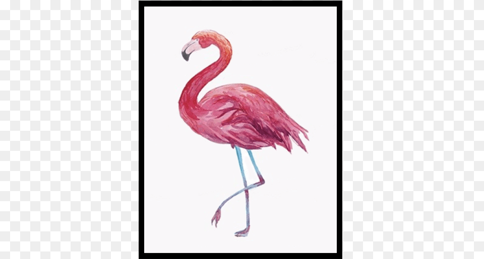 Wall Prints Flamingos Watercolors Water Colors Handycase Cartoon Romantic Amp Cute Pink Flamingo, Animal, Bird Free Png Download