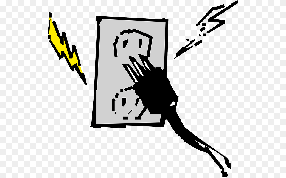 Wall Socket Icon Symbol Cartoon Electric Electricity Clipart, Cutlery, Fork, Stencil, Dancing Png Image