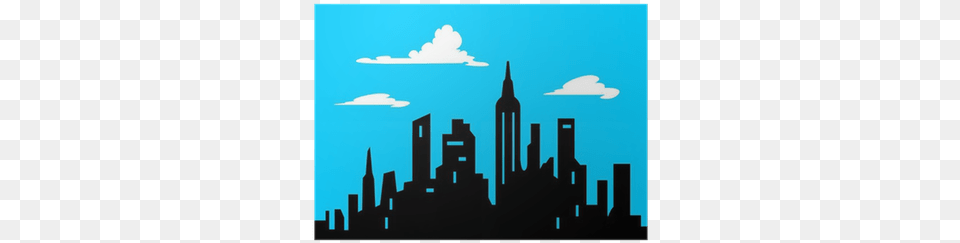 Wall Sticker Comic Skyline, Architecture, Tower, Spire, Sky Free Png
