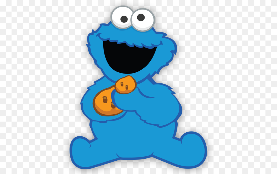 Wall Sticker For Kid The Baby Cookie Monster Baby Cookie Monster Clipart, Person, Plush, Toy, Cartoon Free Png