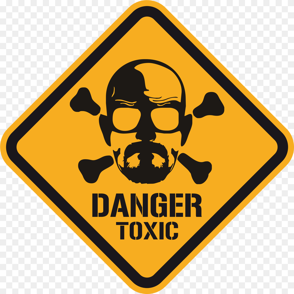 Wall Stickers Heisenberg Danger Toxic Color Breaking Bad Sticker, Sign, Symbol, Road Sign, Face Png