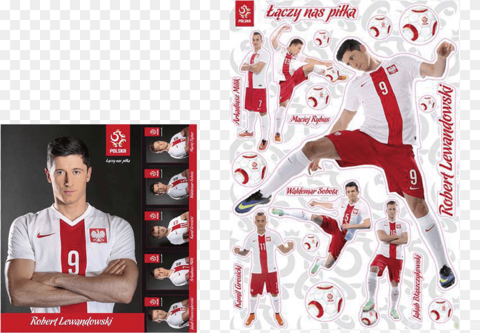 Wall Stickers Repositionable Robert Lewandowski Team, Shirt, Person, People, Clothing Free Png Download