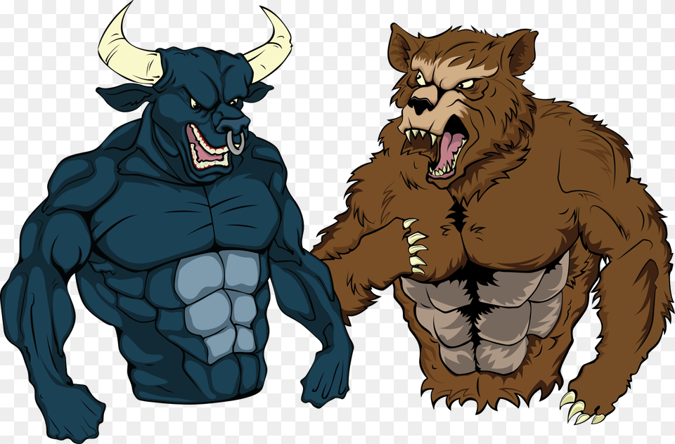 Wall Street Bull Bulle Amp Br Bulle Brse, Adult, Person, Man, Male Png Image