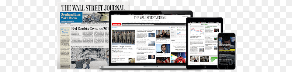 Wall Street Journal Insert, Electronics, Mobile Phone, Phone, Person Free Png Download