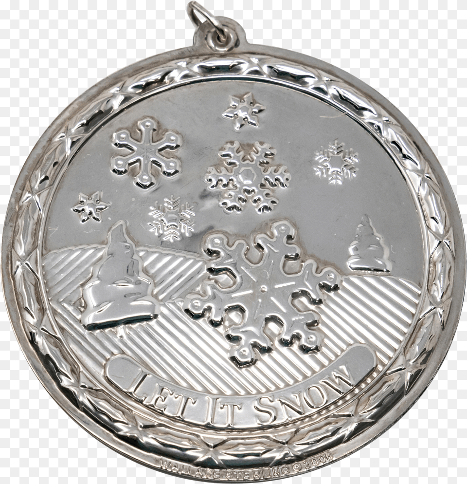 Wallace Sterling Silver Let It Snow Ornament Solid Png Image