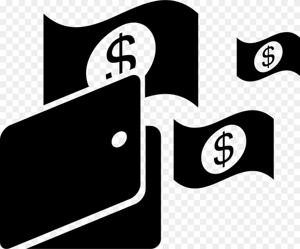 Wallet And Three Dollar Bills Iconos De Billeteras, Text Free Png