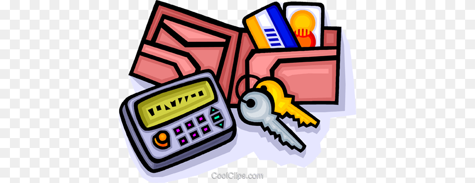Wallet Credit Cards Royalty Vector Clip Art Illustration, Key Png Image