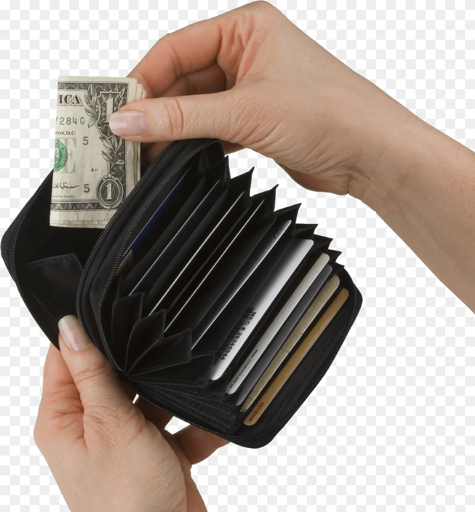 Wallet In Hands Hand Open Wallet, Accessories Free Png Download