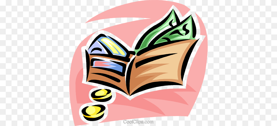 Wallet With Money And Credit Cards Royalty Vector Clip Art, Person, Reading, Furniture, Baby Free Png Download