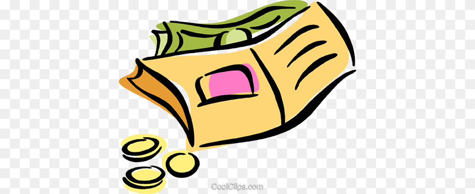 Wallet With Money Royalty Vector Clip Art Illustration, Person, Bag Png