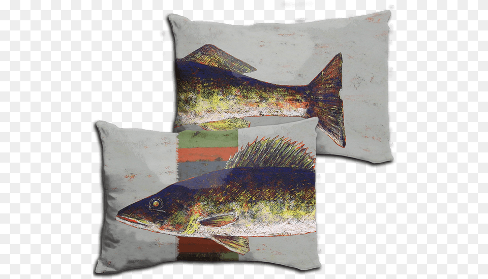 Walleye Fish Pillow Cushion, Animal, Sea Life, Perch Free Png