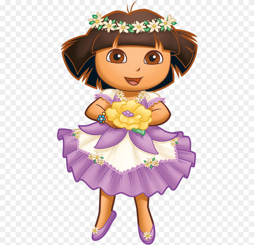 Wallhogs Dora The Explorer Enchanted Forest Cutout Princess Dora, Baby, Person, Doll, Toy Png