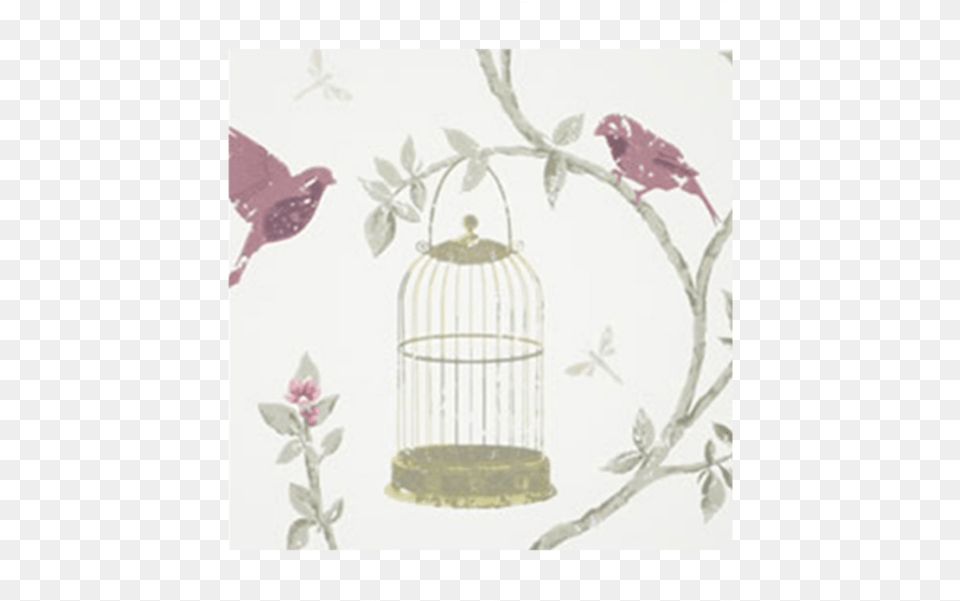 Wallpaper Birdcage By Nina Campbell Nina Campbell Birdcage Walk, Animal, Bird, Art, Floral Design Png Image