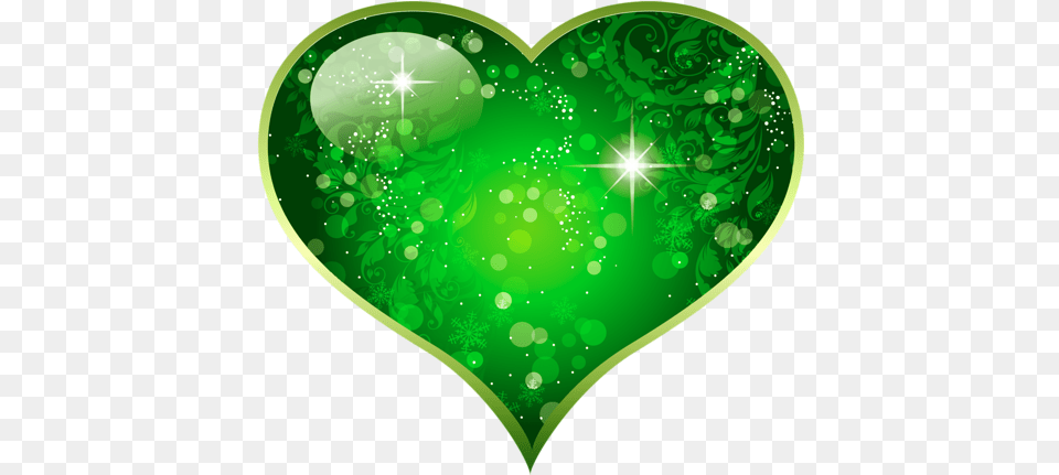 Wallpaper By Artist Unknown Heart Flower Coeur Vert, Green, Disk Png