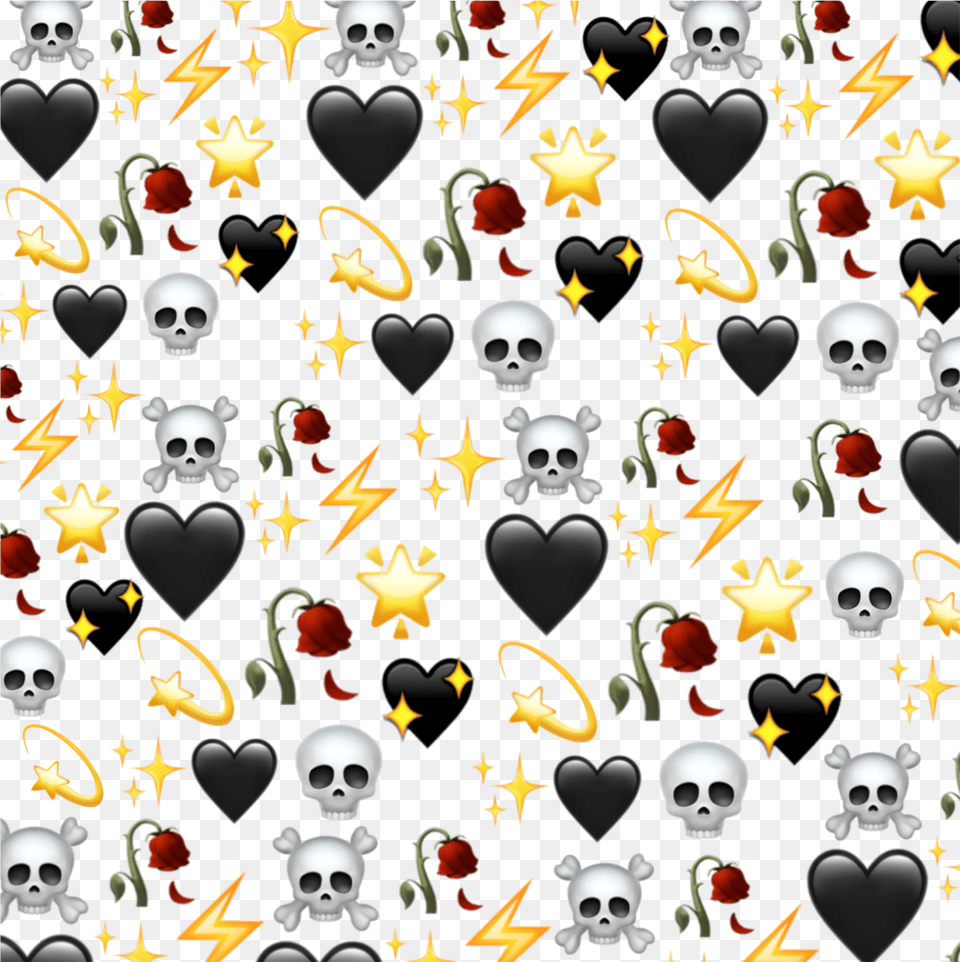 Wallpaper Emoji Iphone Esqueleton Heart Star Aesthetic Stickers For Background Png