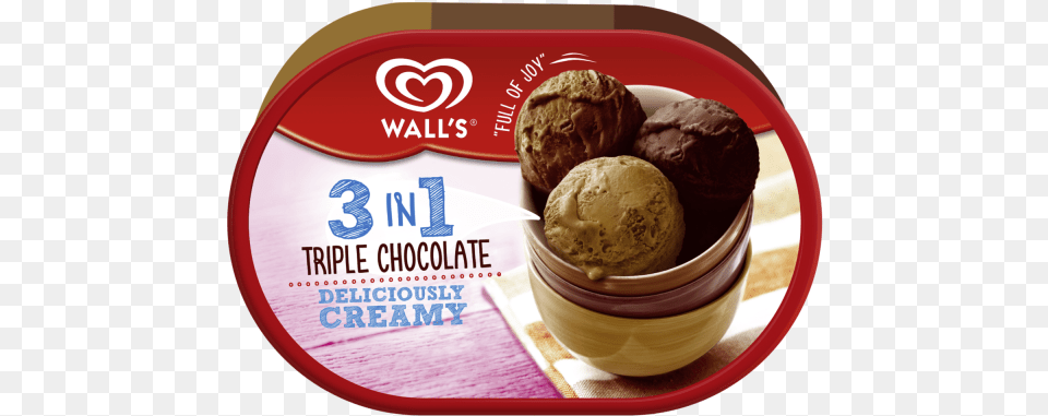 Walls Chocolate Ice Cream, Dessert, Food, Ice Cream, Bread Png