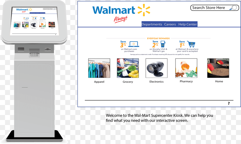 Walmart Store Walmart, Kiosk, File, Electronics, Screen Free Png