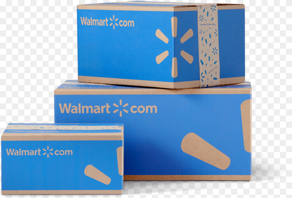 Walmart Walmart, Box, Cardboard, Carton, Package Png Image