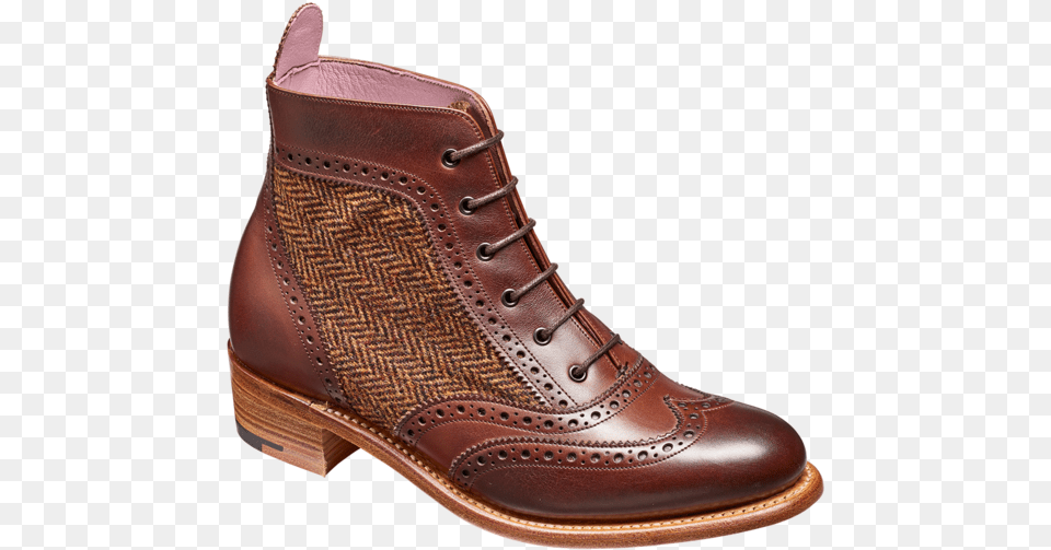 Walnut Calf Brown Tweed Barker Boots Ladies, Clothing, Footwear, Shoe, Boot Free Png Download