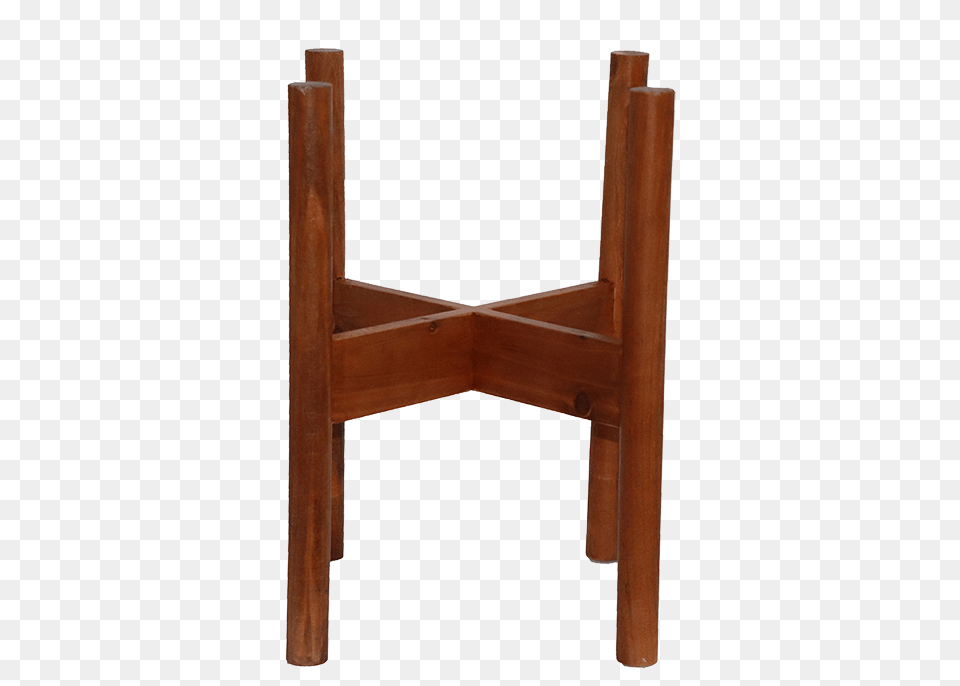 Walnut Color Nordic Display Solid Wood Flower Pot Chair, Furniture, Table, Plywood Png Image