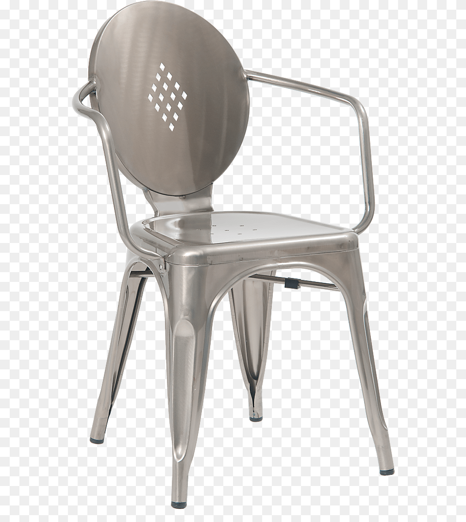 Walnut Metal Chair Restaurant, Furniture Free Png Download