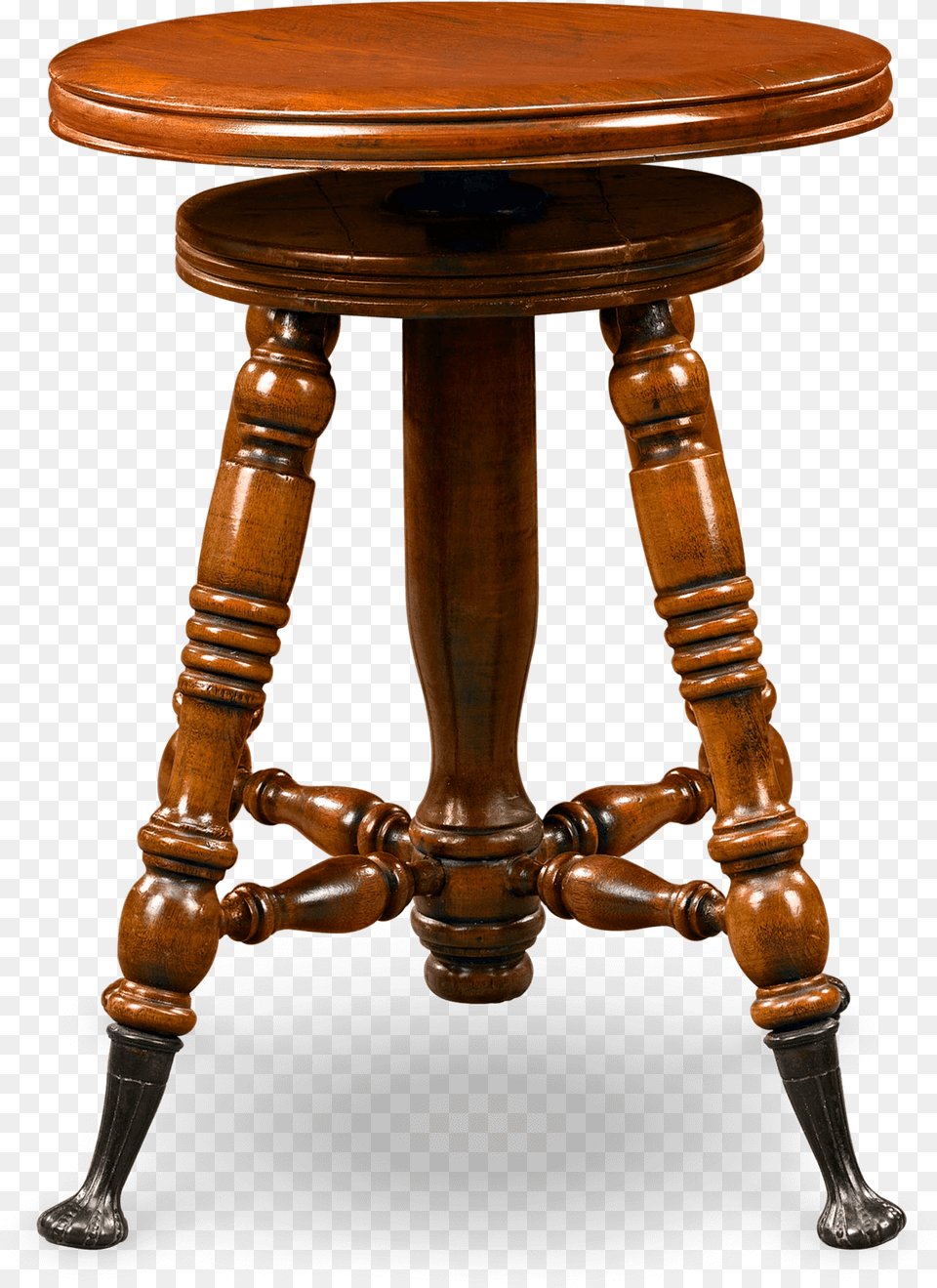Walnut Piano Stool Antique Piano Stools, Bar Stool, Furniture, Table, Smoke Pipe Free Png Download