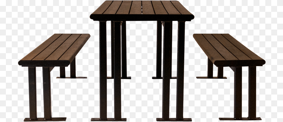 Walnut Picnic Table Side View, Bench, Furniture, Wood, Dining Table Png Image