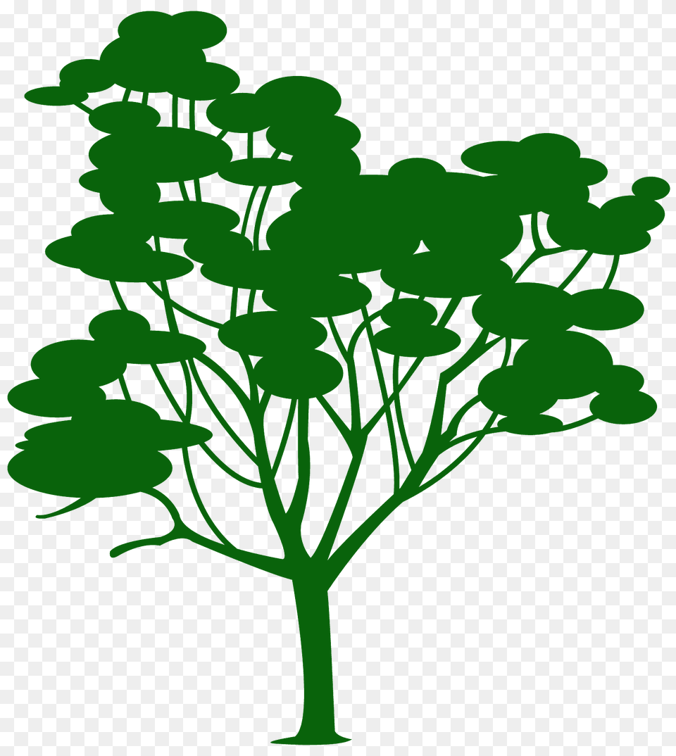 Walnut Silhouette, Green, Art, Plant Png Image