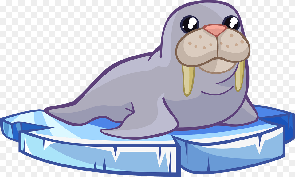 Walrus On Ice Clipart, Animal, Sea Life, Fish, Mammal Png