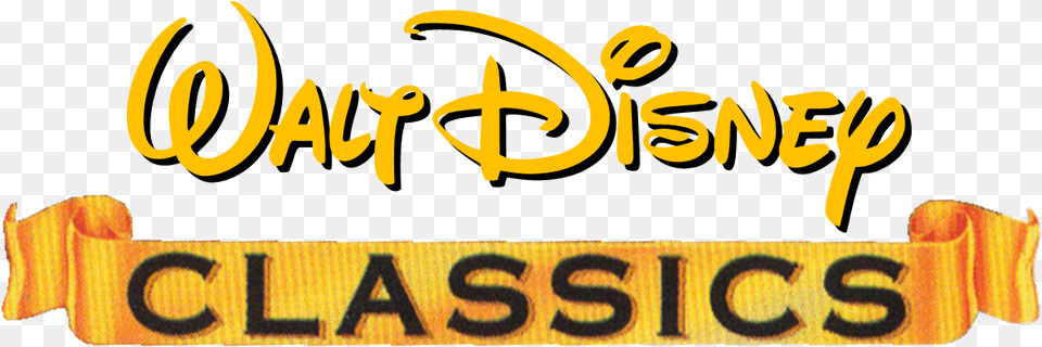 Walt Disney Classics Walt Disney Logo Yellow, Text Free Png