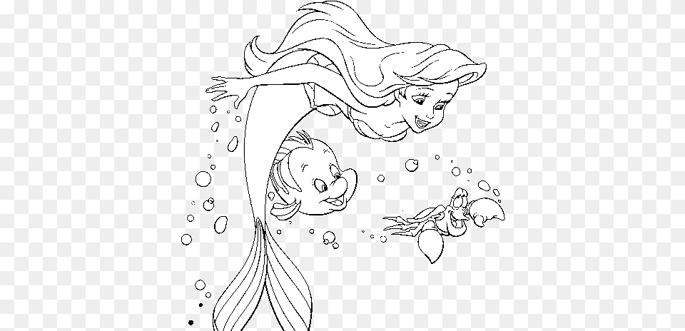 Walt Disney Coloring Pages Flounder Sebastian Little Mermaid Coloring Pages Ariel And Sebastian, Book, Comics, Publication, Art Png Image