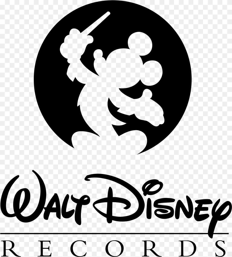 Walt Disney Records Logo, Gray Free Png Download