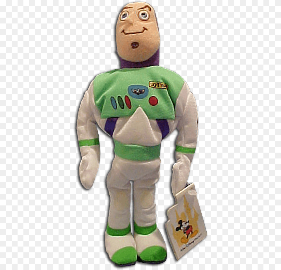 Walt Disney World Bean Bag Plush Toy Story39s Buzz Lightyear Buzz Lightyear Plush, Baby, Person, Face, Head Free Png