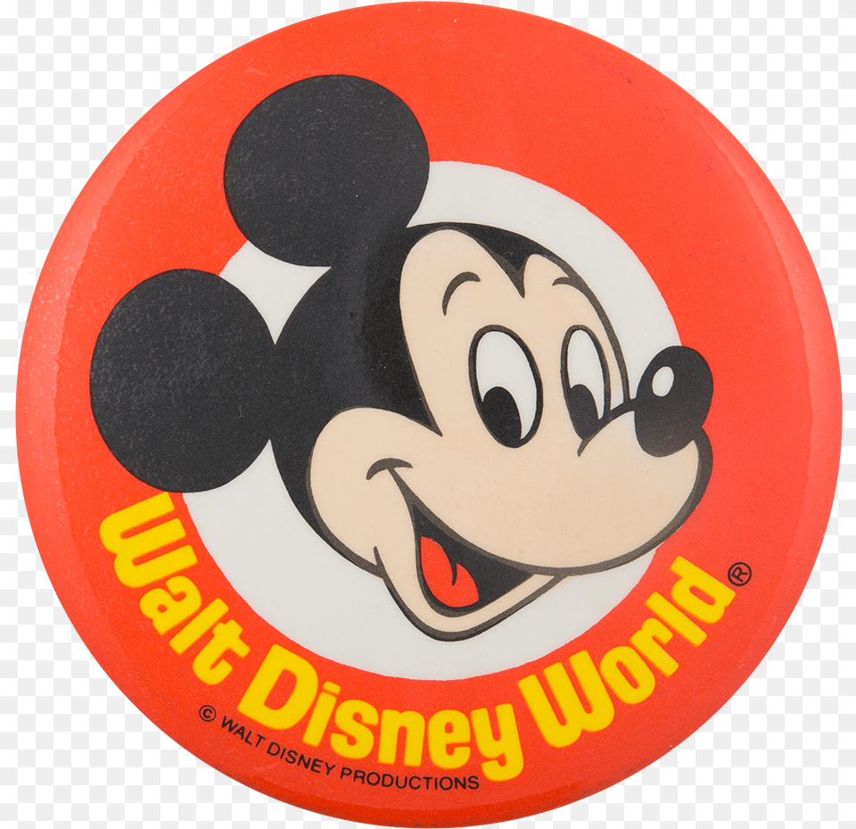 Walt Disney World Mickey Mouse Entertainment Button Mickey Mouse In Circle, Badge, Logo, Symbol, Toy Free Png Download