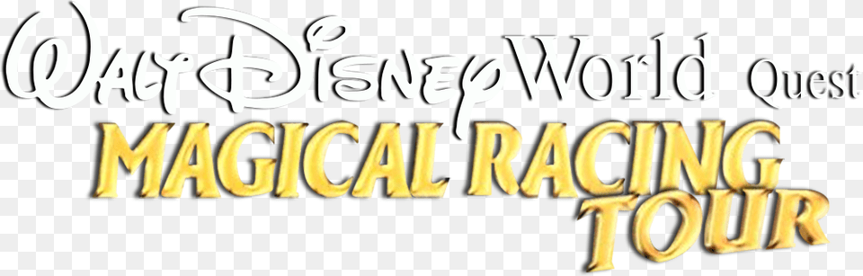 Walt Disney World Quest Magical Racing Tour Logo, Text, Person Png Image