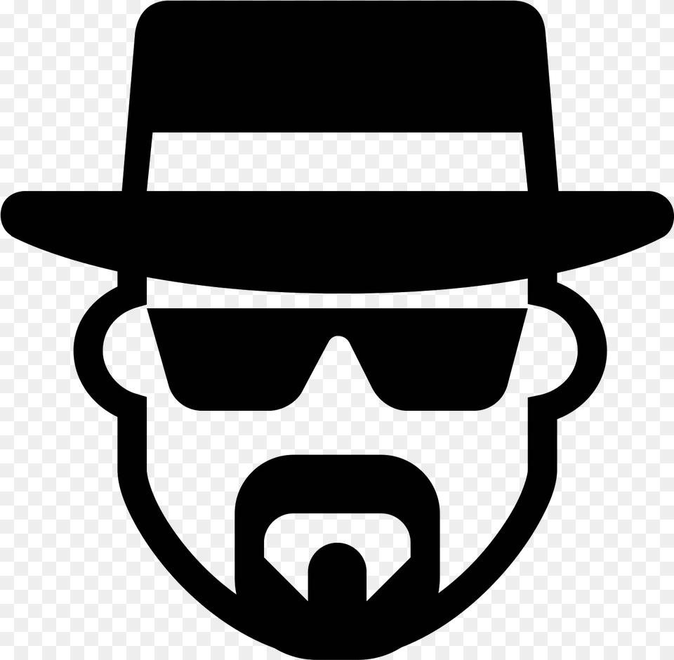 Walter White Filled Icon In Iphone Style Walter White Black Icon, Gray Png