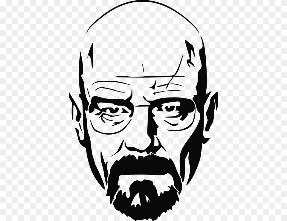 Walter White Stencil, Photography, Face, Head, Person Free Png