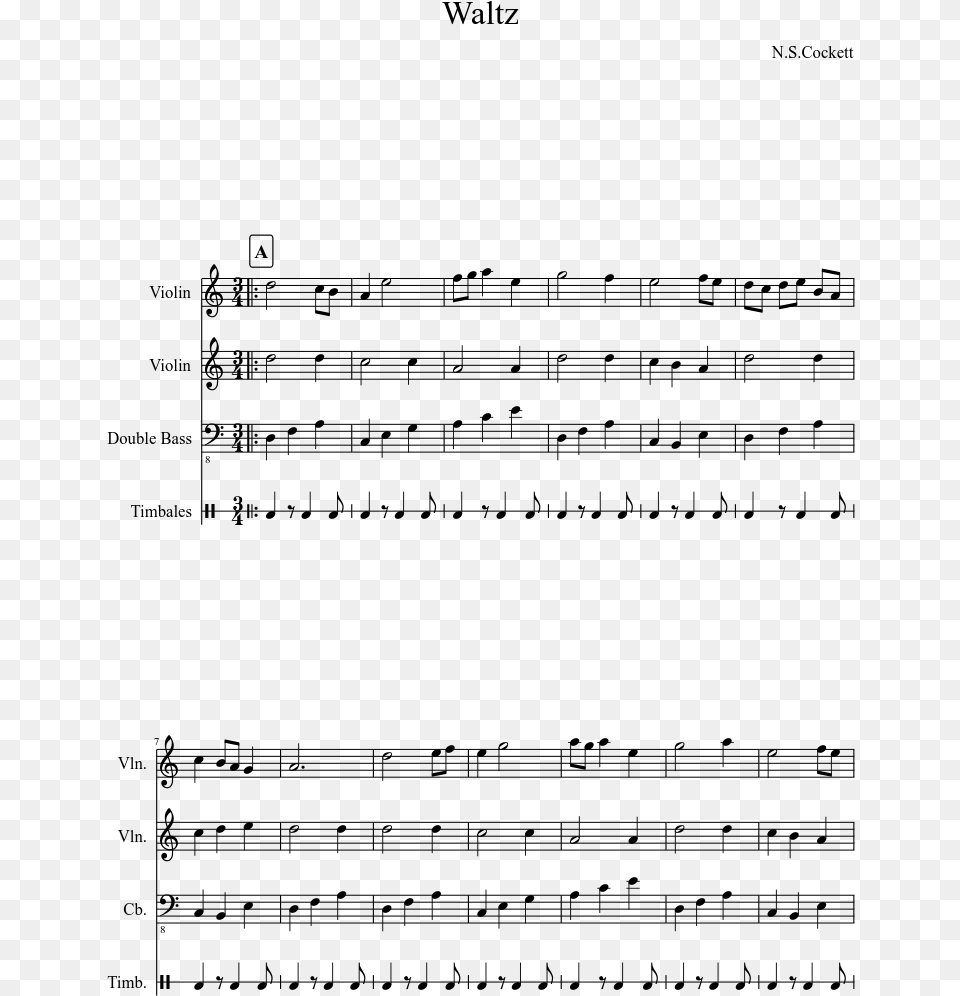 Waltz Sheet Music Composed By N Don T You Forget About Me Bass, Gray Png Image