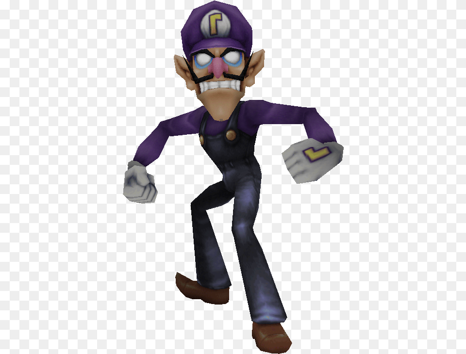 Waluigi 8 Bit Five Nights At Warios Five Nights At Wario39s Waluigi, Baby, Person Free Png