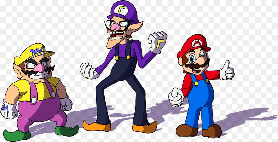 Waluigi And Friends By Mroah Cartoon, Baby, Person, Face, Head Free Png Download